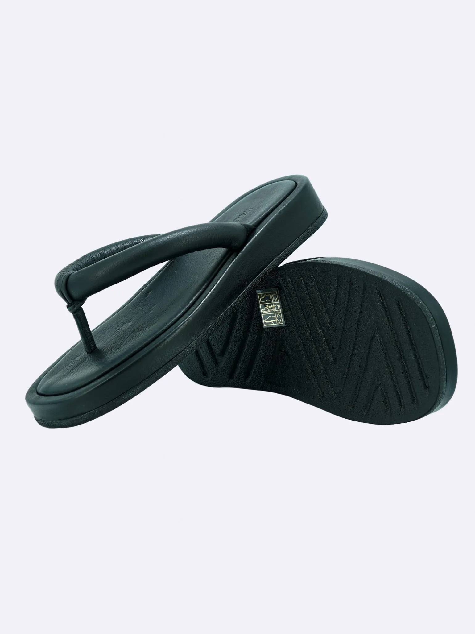 Sandalo Basso Donna Infradito Bikini in Pelle Nero