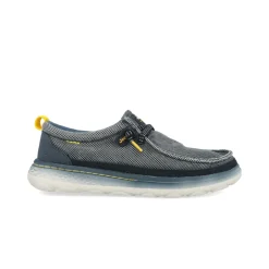 Scarpe Slip On Uomo in Canvas Blu