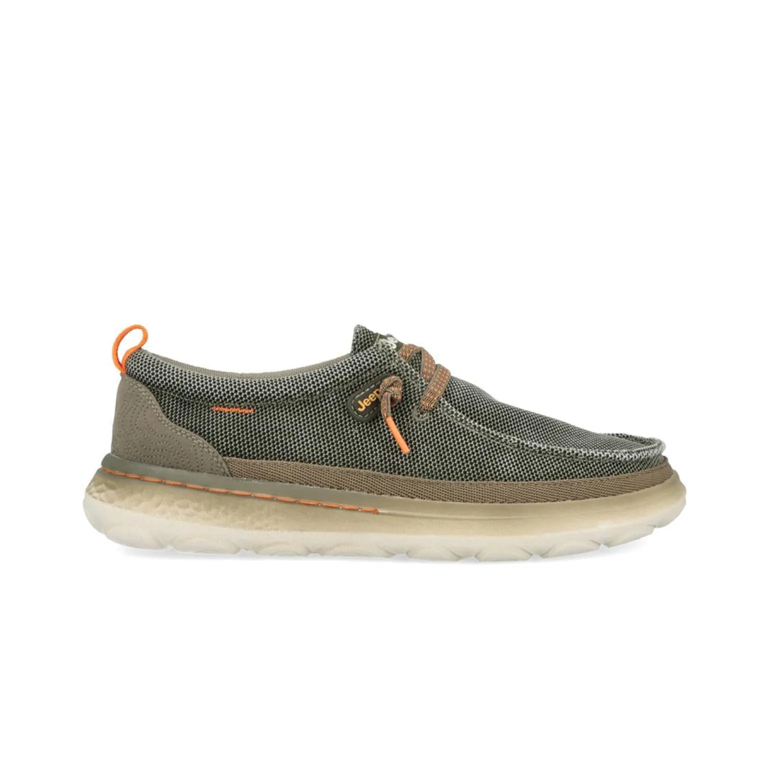 Scarpe Slip On Uomo in Canvas Militare