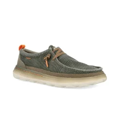 Scarpe Slip On Uomo in Canvas Militare