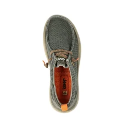 Scarpe Slip On Uomo in Canvas Militare