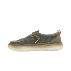 Scarpe Slip On Uomo in Canvas Militare