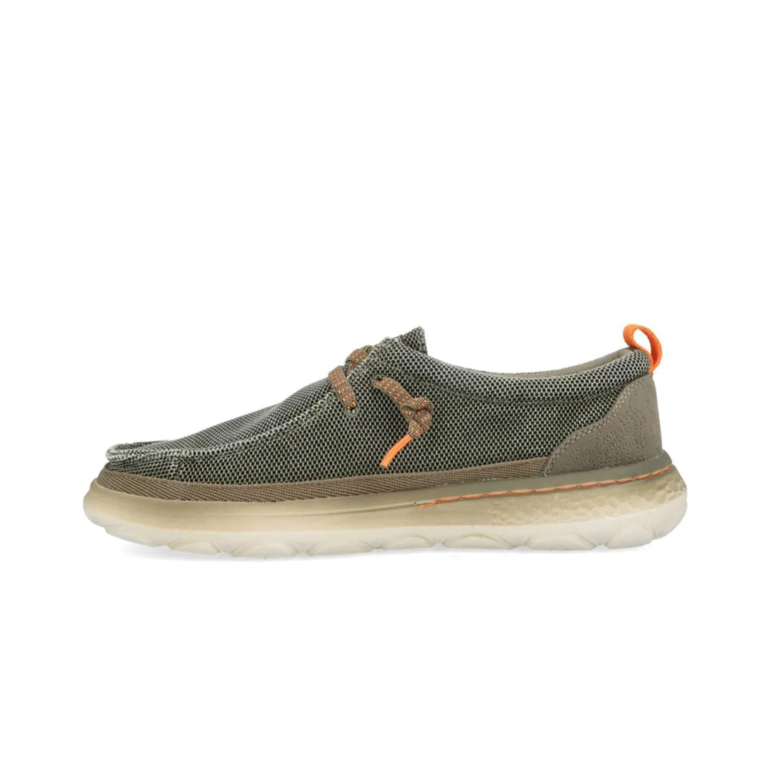 Scarpe Slip On Uomo in Canvas Militare