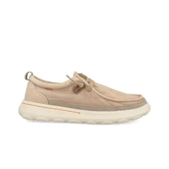 Scarpe Slip On Uomo in Tessuto Sabbia