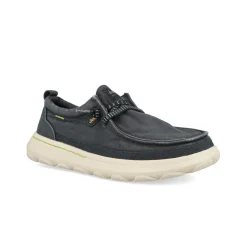 Scarpe Slip On Uomo in Tessuto Blu