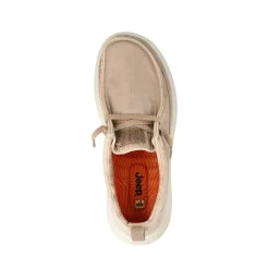 Scarpe Slip On Uomo in Tessuto Sabbia