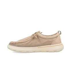 Scarpe Slip On Uomo in Tessuto Sabbia
