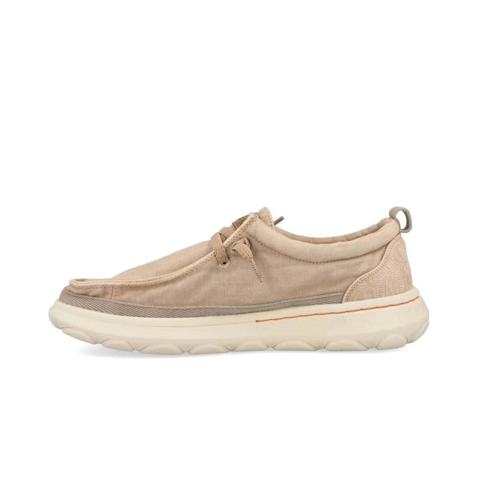 Scarpe Slip On Uomo in Tessuto Sabbia