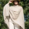 Scialle Lana Misto Seta Beige