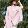 Scialle Lana Misto Seta Rosa