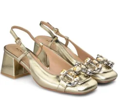 Slingback Gioiello Laminato Oro