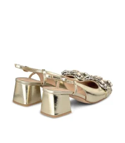 Slingback Gioiello Laminato Oro