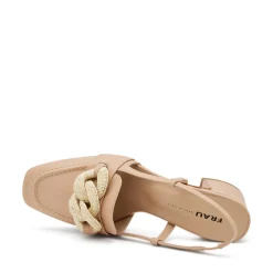 Slingback Pelle Beige