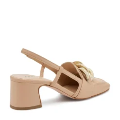 Slingback Pelle Beige