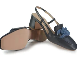 Slingback Pelle Blu