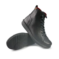 Sneakers Alta Uomo Pelle Antracite