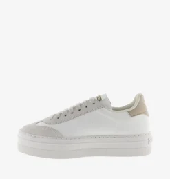 Sneakers Bassa Donna Platform Bianco Hielo