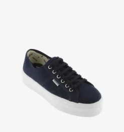 Sneakers Bassa Donna Platform Blu