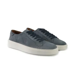 Sneakers Bassa Uomo in Camoscio Jeans