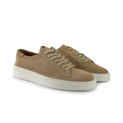 Sneakers Bassa Uomo in Camoscio Beige