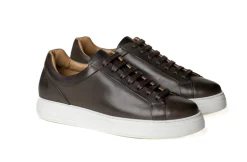 Sneakers Bassa Uomo Pelle Marrone