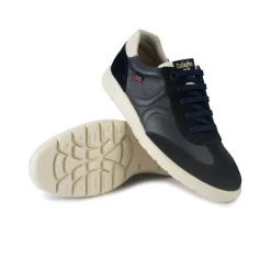 Sneakers Bassa Uomo Pelle Blu