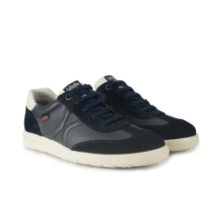 Sneakers Bassa Uomo Pelle Blu