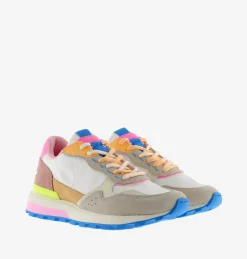 Sneakers Basse Running Donna Multicolor Bianco