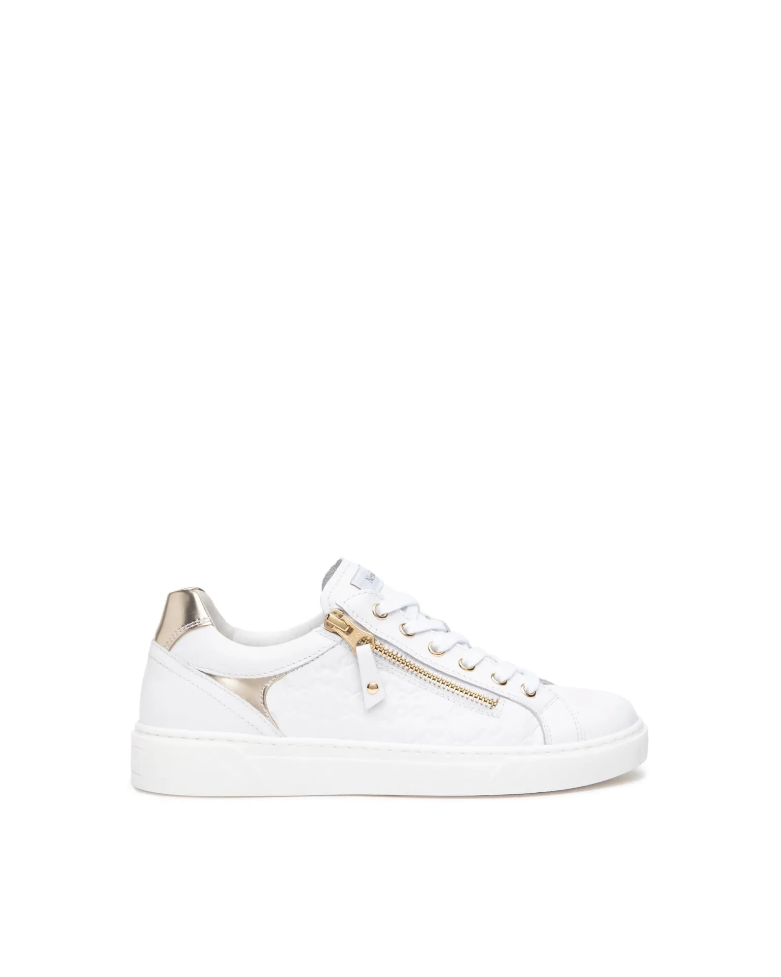 Sneakers Donna Bassa in Pelle Bianca