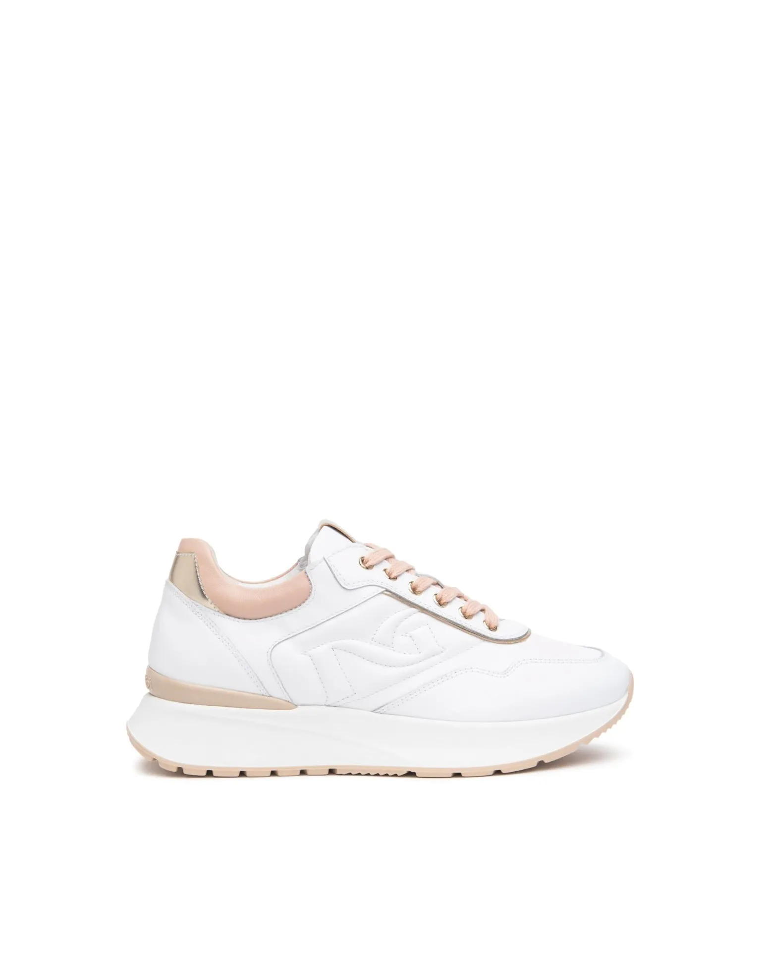Sneakers Donna Bassa in Pelle Bianca