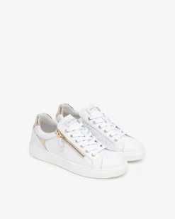 Sneakers Donna Bassa in Pelle Bianca