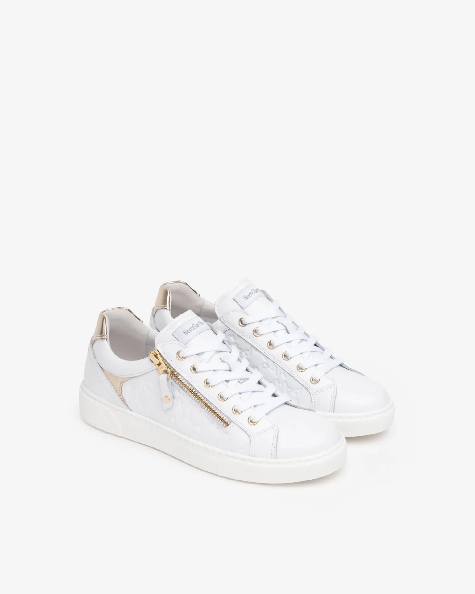 Sneakers Donna Bassa in Pelle Bianca