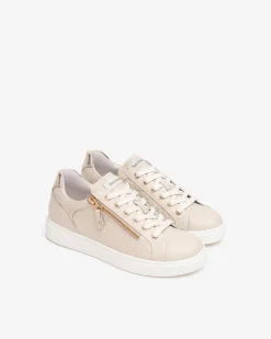 Sneakers Donna Bassa in Pelle Milk