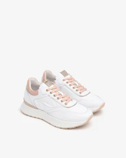 Sneakers Donna Bassa in Pelle Bianca