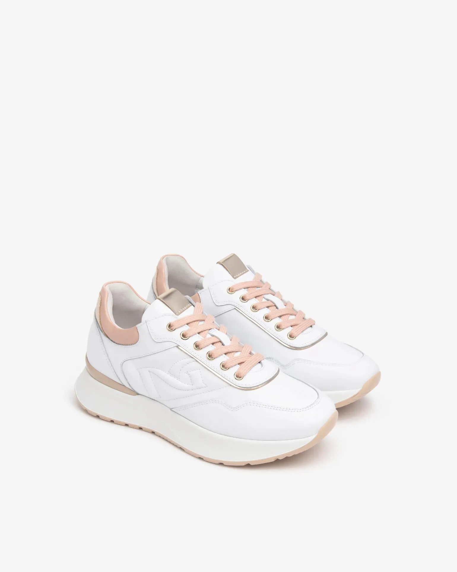 Sneakers Donna Bassa in Pelle Bianca