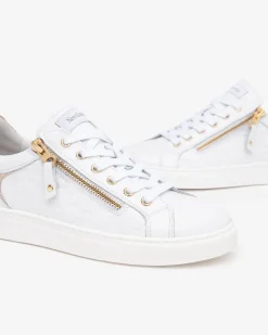 Sneakers Donna Bassa in Pelle Bianca