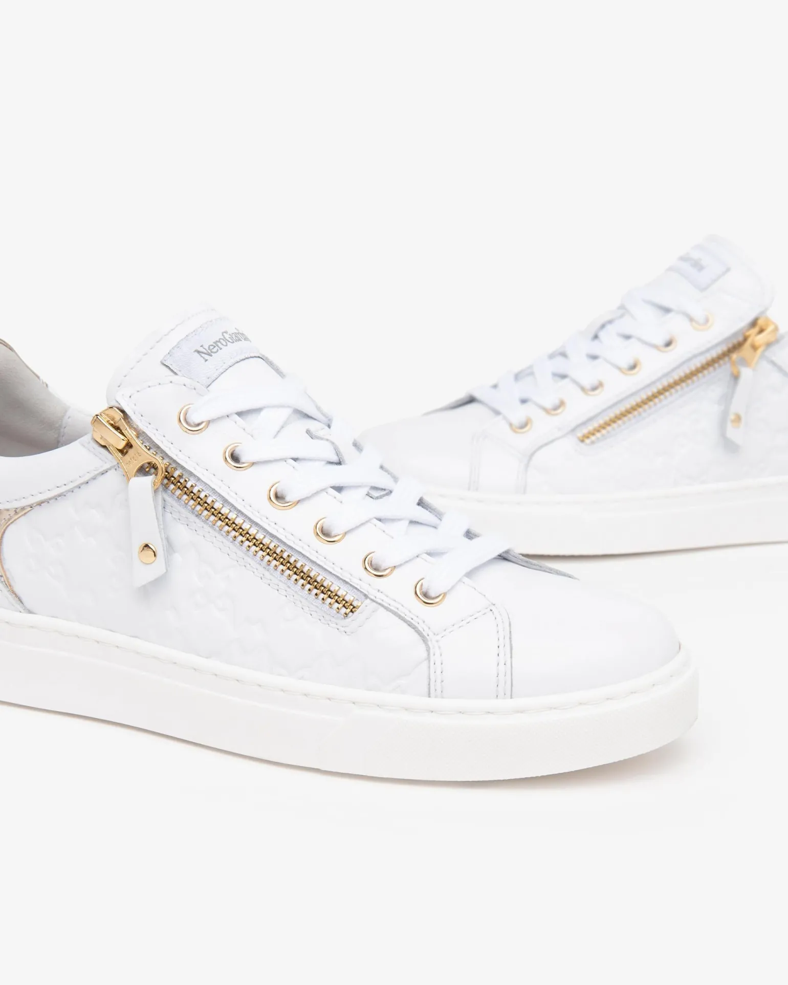 Sneakers Donna Bassa in Pelle Bianca