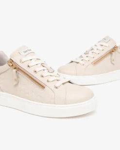 Sneakers Donna Bassa in Pelle Milk