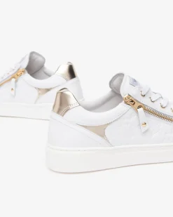 Sneakers Donna Bassa in Pelle Bianca