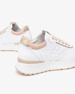 Sneakers Donna Bassa in Pelle Bianca