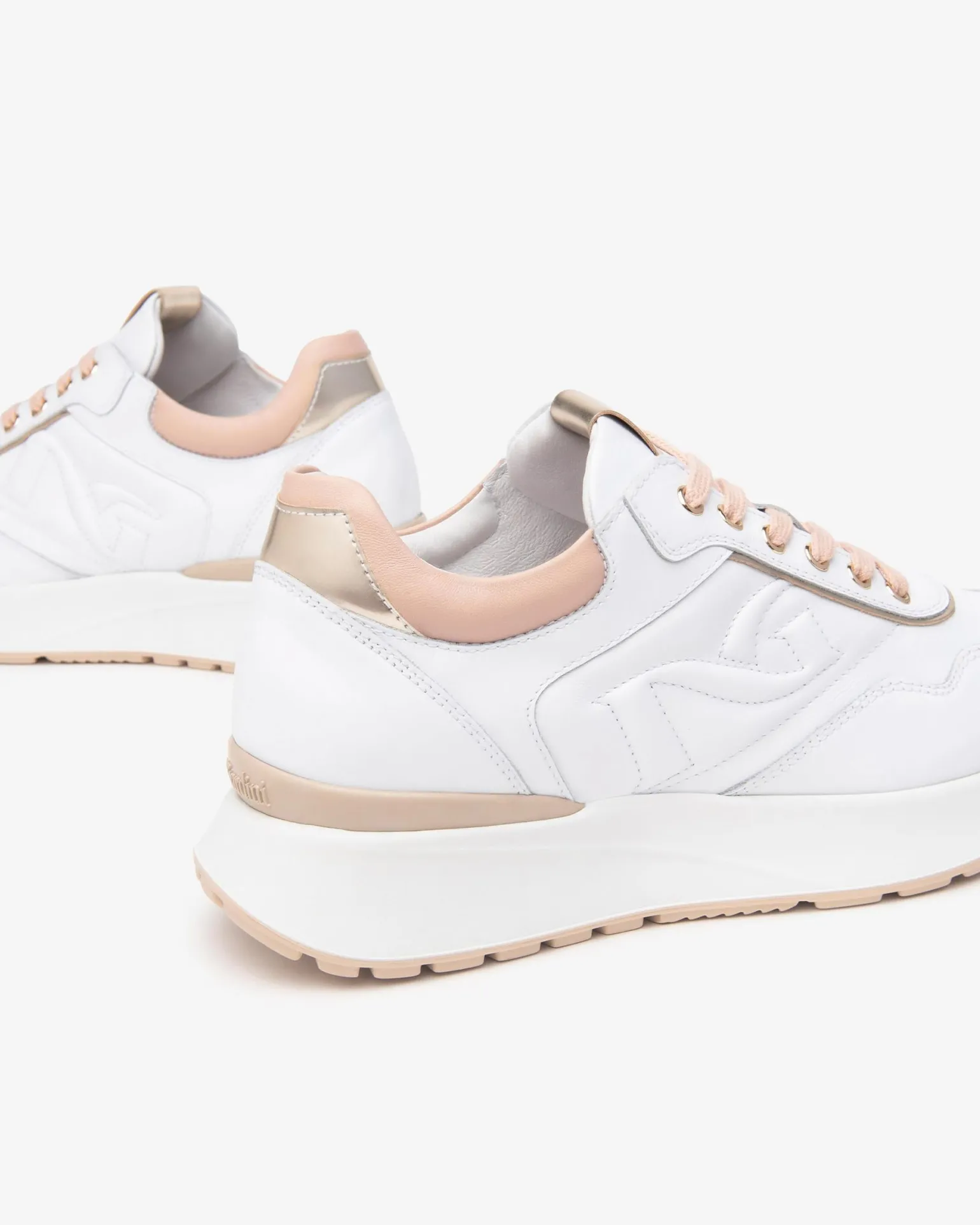 Sneakers Donna Bassa in Pelle Bianca