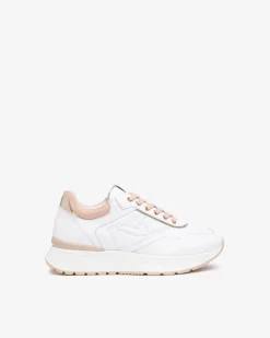 Sneakers Donna Bassa in Pelle Bianca