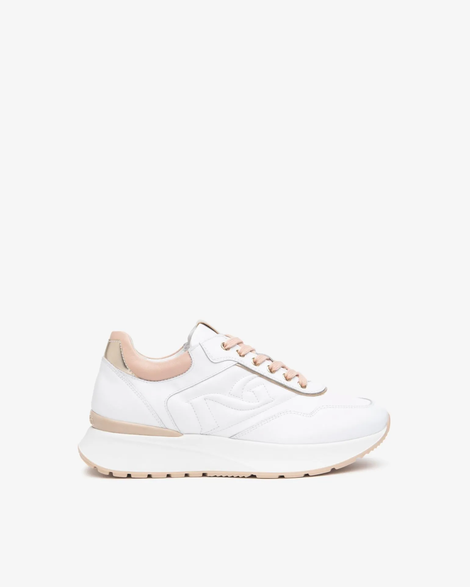 Sneakers Donna Bassa in Pelle Bianca