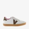 Sneakers Donna Bassa Pelle Bianco Animalier