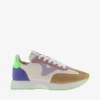 Sneakers Donna Bassa Pelle Multicolor Verde