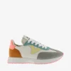 Sneakers Donna Bassa Pelle Multicolor Corallo