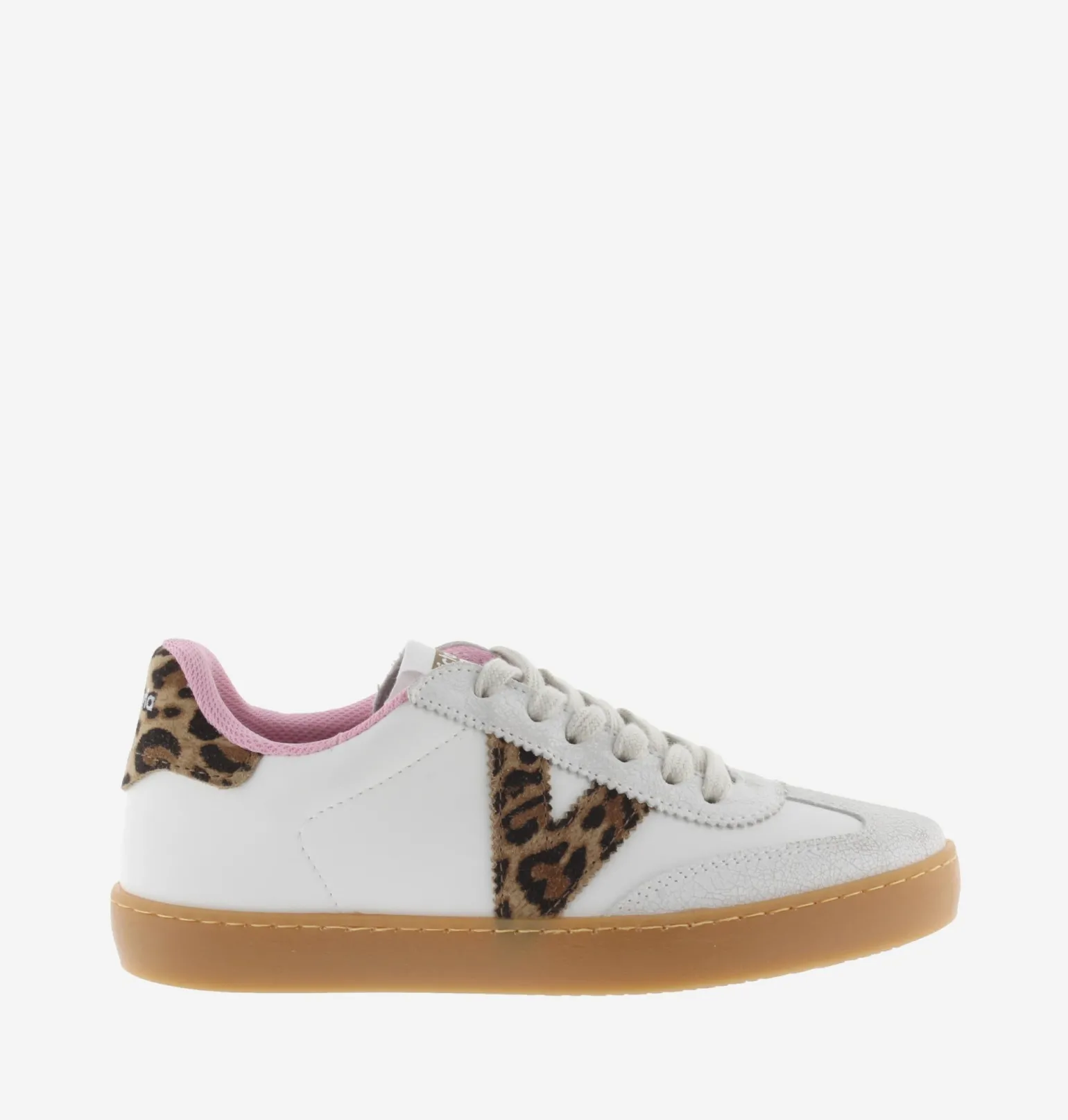 Sneakers Donna Bassa Pelle Bianco Animalier