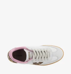 Sneakers Donna Bassa Pelle Bianco Animalier