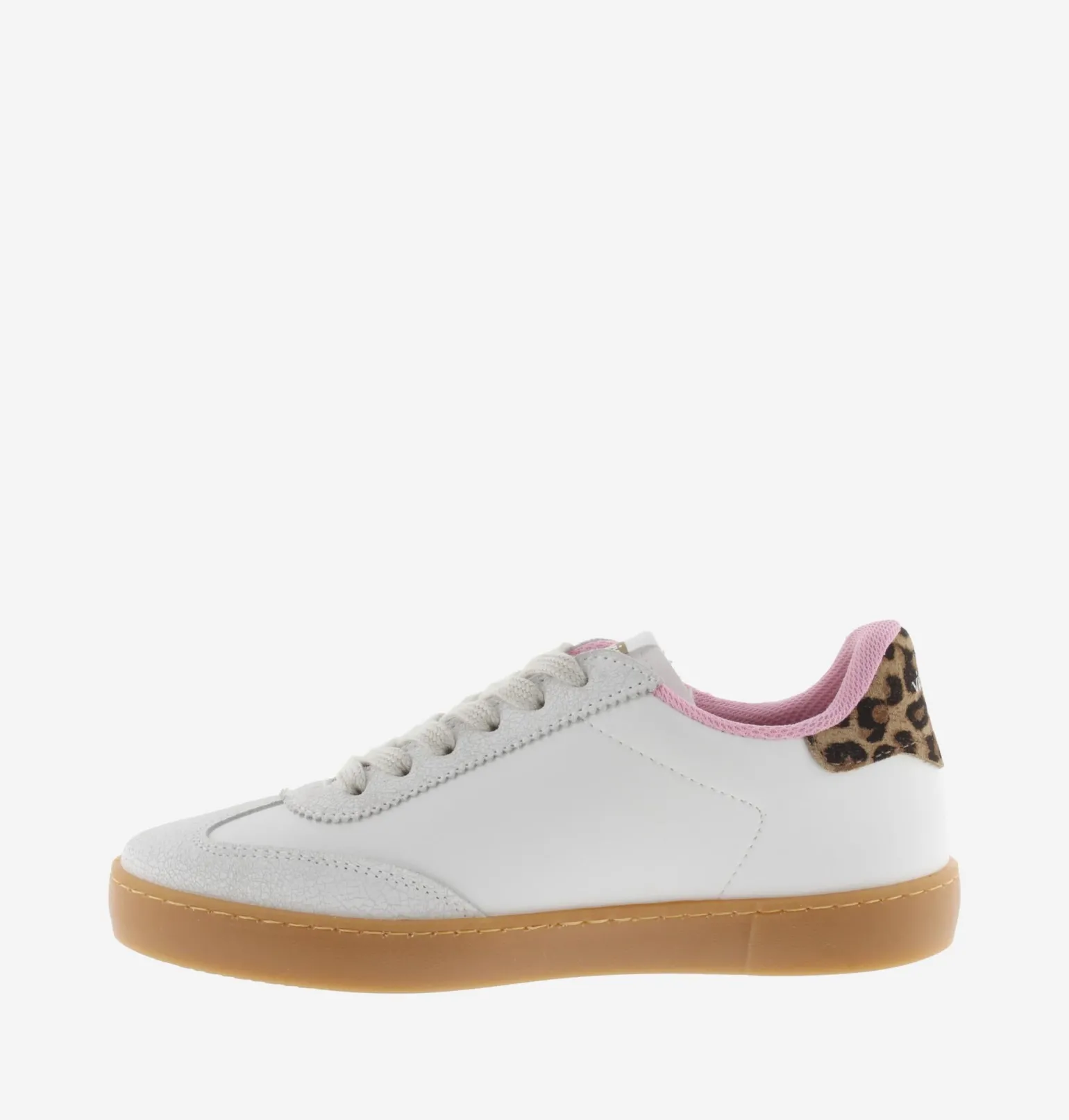 Sneakers Donna Bassa Pelle Bianco Animalier
