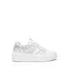 Sneakers Donna con Zeppa in Pelle Bianca